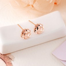 14k천연장미산호귀걸이