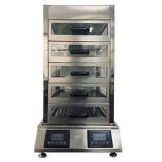 업소용 유리 찜기 3단 5단 호빵 찐빵 찜기 찜통 찜솥, 9000W 5층 3면유리찜기