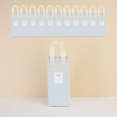 일회용 피크닉 도시락 미니 보냉백 보냉가방 쿨러백 대형 (스티커 포함), 12개, 블루
