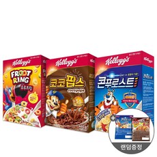 켈로그 BEST 시리얼 1+1+1 모음 (콘푸로스트 300g 코코팝스 460g 후루트링 530g) + (증정) 미니시리얼 30g, 2개