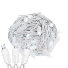 Novelty LIGHT 라이트s 7.6m25피트 50 라이트 퓨어 화이트 LED 크리스마스 조명 와이어 연결 가능한 미니 스트링 실내/실외 상업용 등급 UL 등록 37, 1