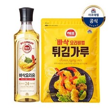 사조대림 [사조대림] 바삭요리유 500ml x1개 +튀김/부침가루1kg, 바삭요리유 500mL x1개 +부침가루1kg x1개{B, 1개
