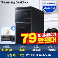 삼성데스크탑 DM500TEA-A58A 인텔i5 인강용 사무용 삼성컴퓨터, 3.램 16GB+SSD 256GB