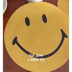 스마일 원형 식탁매트 식사테이블 매트