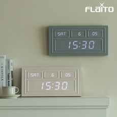 플라이토 웨인코스팅 요일 날짜 LED 벽시계 38cm, 웨인코스팅 딥그레이, 마블