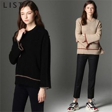 리스트 아르더 솔리드 소매포인트 루즈핏 니트
