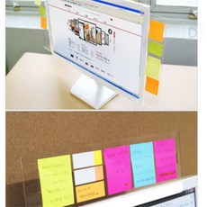 대성스토어 모니터 사이드 메모보드300(흰색)(4335) 모니터메모보드투명