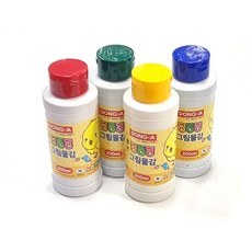 동아 노랑병아리 딩동댕 그림 물감 세트, 200ml, 4색(빨노파초)