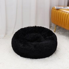 슈퍼 부드러운 애완 동물 고양이 침대 플러시 전체 크기 빨 수있는 진정 침대 도넛 침대 모든 종류의 고양이에 적합한 편안한 잠자는 유물