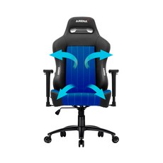 NEW ARENA-X ZERO AIR BLACK Chair 게임용/게이밍 컴퓨터 의자, 블랙