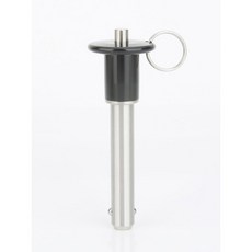 스테인레스 스틸 슬롯 핀 자동 잠금 볼 직경 5 10mm 퀵릴리즈 단추 핸들 포함, Black Handle, M10, 70mm, 1개