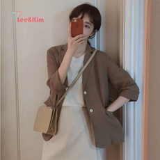 리앤킴 여성 린넨 자켓 wr686