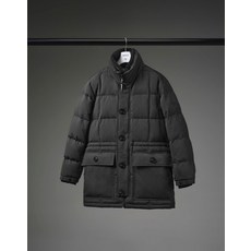 23FW [클래식] 차콜그레이 천연 양모피 탈착 카라코람 구스다운 점퍼 HZJU3D505CG