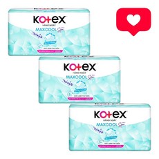 Kotex 코텍스 맥스 쿨 생리대 데일리 소형 15cm, 40매입, 3개 - 코텍스