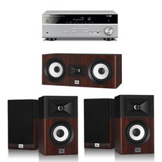 [] 야마하 RX-V385 + JBL Stage A130 5채널스피커(A130), AV리시버:385(티타늄) / 스피커:스피커(블랙)