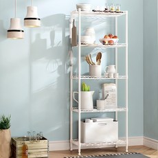 SPEEDBOX 다용도 튼튼한 철제 수납 선반 5단 55cm*30cm*150cm, 화이트