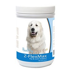 그레이트 피레네 산맥을 위한 건강한 품종 Z-Flex Max 엉덩이 및 관절 지원 소프트 츄 - 100가지 이상의 품종 - 중형 및 대형 품종 포뮬러 - 180개 Healthy