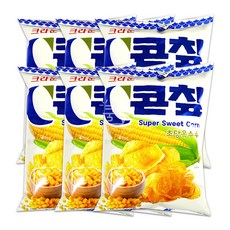 크라운 콘칲 초당옥수수 70g 6개크라운 크라운제과 콘칲 콘칩 옥수수과자 과자 봉지과자 스낵 슈퍼 편의점 초당옥수수 초당, 1