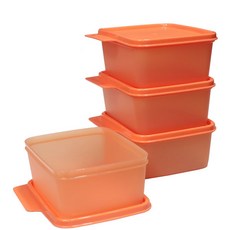 타파 베이직 플라스틱반찬통 냉장고반찬통 소분용기 오렌지 500ml 4개세트