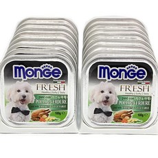 몽이Monge(이태리산)사각캔100g 16개-치킨야채 /애견간식 강아지간식 강아지통조림