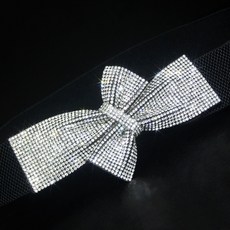 라틴댄스 라인 큐빅 리본벨트 장식 여성 스타일리시 공연 무대 벨트