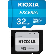 키오시아 EXCERIA XC UHS-I microSD 메모리카드 LMEX1L256GG2 + SD 어댑터 세트, 32GB