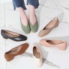 알바 구두 브이라인 여성 펌프스 힐 편한구두 여성구두5cm 여성로퍼