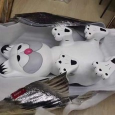  가필드테이블 고양이 캐릭터 거실 협탁, 흰색 