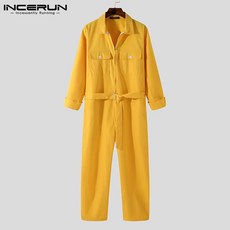 남성린넨점프슈트