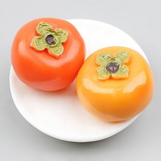 미니 감 모형 2cm 2색 택1 미니어처 제사상 납골당 봉안당 과일모형 열매 진열 장식 꾸미기, 1개, LT오렌지
