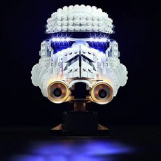 Kyglaring Led 라이트 세트는 레고 스타워즈 Stormtrooper 헬멧 빌딩 키트와 호환됩니다. 75276용 조명 키트 벽돌 모델은 포함되지 않음클래식 버전