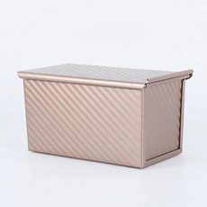 식빵틀 뚜껑이 있는 직사각형 로프 팬 빵 베이킹 몰드 케이크 토스트 붙지 않는 토스트 박스 알루미늄 강철 빵 몰드 1 개, 1.Rose L, 1개