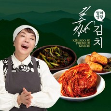 [K쇼핑] 김수미 엄마생각 김치 3종 9kg(포기 5kg +갓 2kg +총각 2kg)