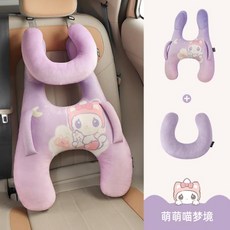 바디필로우 차량용바디쿠션 안는베개 유아차량용쿠션, 2) 퍼플 바디쿠션+목베개 세트, 1개