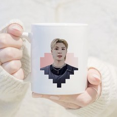 정동원 jd1 머그컵 굿즈 연예인컵 주문제작 세라믹머그컵, 1개, 블랙