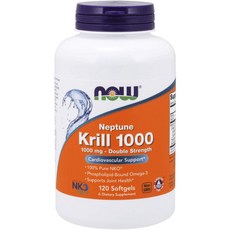 NOW Foods Neptune Kril 1000 나우 푸드 넵튠 크릴 오일 1000mg 120정, 1개