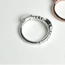 자체제작 silver925 코피어싱 링 로프 디자인링