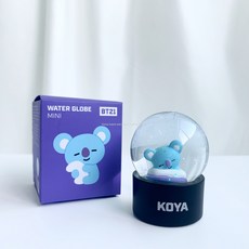 Korea한국 bts 방탄 소년단 bt 21 미니 수정 구 설화 구 수지 장식품3, 코 야 코알라 작은 수정 구