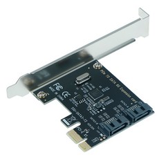 SATA 확장 카드 PCI express SATA 3.0 2 포트 확장 카드 PCI E SATA 3 III 어댑터 SATA3 SATA 컨트롤러|추가 카드|, 1개, 단일, 단일