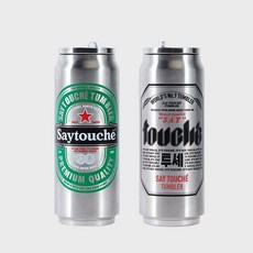 세이투셰 Beer Can Tumbler (2colors) 비어 캔 텀블러 500ml, 실버 - 세이투셰