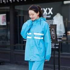 제이에스 인터내셔널 커버 롱 전신 야광 스틱 분체 후드 오버핏 큰 모자 방수 등산