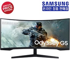 삼성전자 86cm QHD 오디세이 G5 게이밍 모니터, LC34G55TWWKXKR