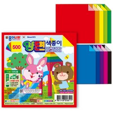 [홈앤스쿨] 종이나라 500 양면 색종이 (20색 10장입 X 30봉)