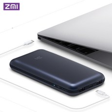 ZMI 보조베터리 15000mAh 20000mAh USB C 양방향 PD 2.0 보조베터리 외장 배터리 휴대용 충전 3.0 Macbook 노트북 용 Type C|보조 배터리|, 1개, 20000LightningCable, CHINA