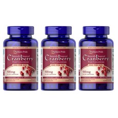 퓨리탄프라이드 크랜베리 추출물 농축 500mg 50:1 25000mg 크랜배리 120정 (3통), 50정, 3개