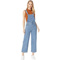 LEVI'S 리바이스 MILE 연청 크롭 와이드 진 오버롤 점프 수트 멜빵바지