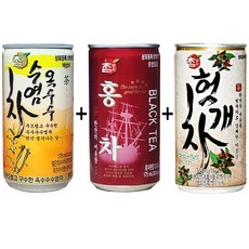 참맑은 캔 3종세트 175ml 90캔 (헛개차(30캔) + 홍차(30캔) + 옥수수수염차(30캔)), 90개