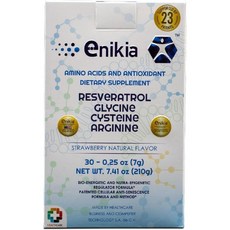 ENIKIA 레스베라트롤 글리신 아르기닌 및 시스테인 30 봉지 딸기맛, 1개, 210g