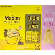 New 맥심모카골드믹스 360입 + 춘식이 후드담요, 단품