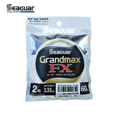 SEAGUAR 그랜드 맥스 FX 60M 낚시 라인 100% FLUOROCARBON 낚시 라인 0.65KG 13.0KG 파워 마모 방지 좋은 빛 전송|낚시줄|, 1개, 1.0-1.8KG-0.165mm